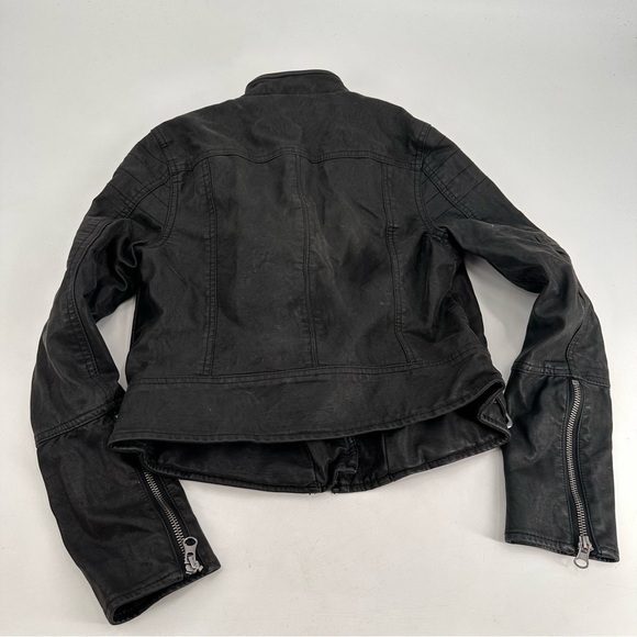 Free People Fenix Vegan Moto Jacket Small Faux Leather - Picture 5 of 6